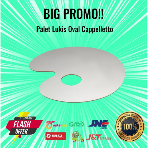 

Palet Lukis Kayu Oval Professional Cappelletto Palette Dengan Vernish Halus dan Mudah Dihapus