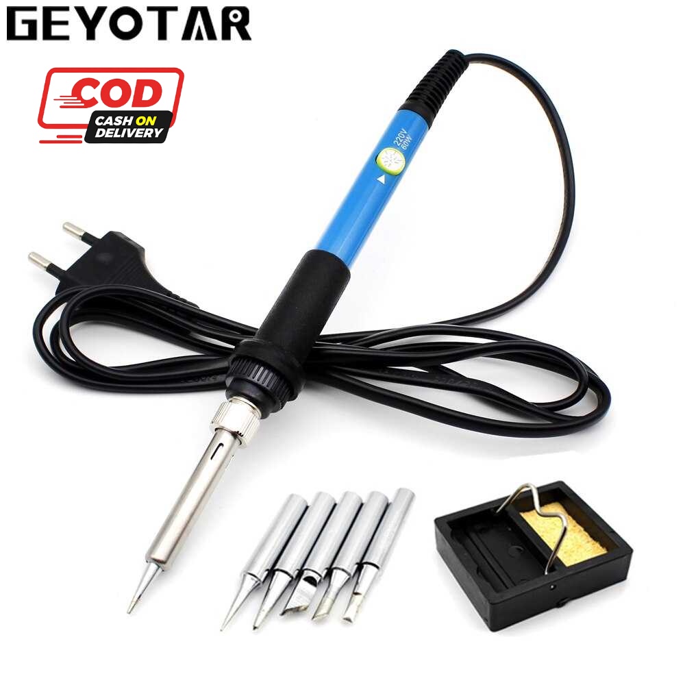 Alat Set Paket Solder Soldering Listrik Lengkap 60 Watt 220V Original - GEYOTAR -  SIK-003