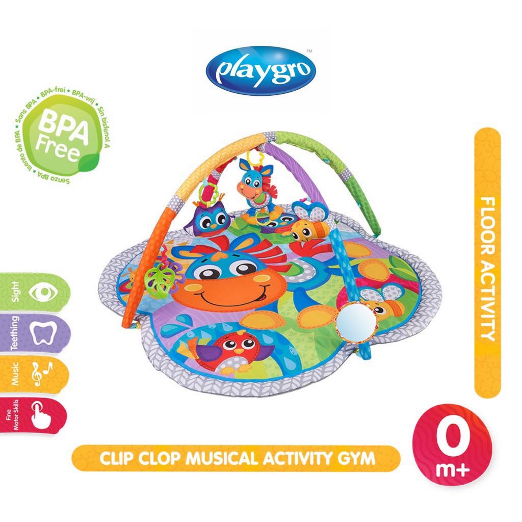 Playgro Baby Clip Clop Musical Activity Gym Matras Bermain Anak Bayi