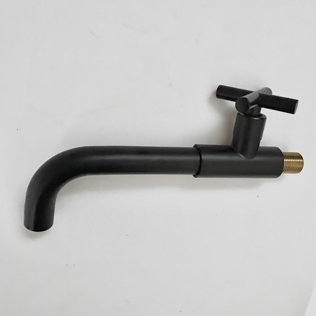 Kran air Tembok Baling panjang Long Hitam 57A -Keran air Tembok Wastafel Washtafel Kuningan BLack Bathroom Faucet