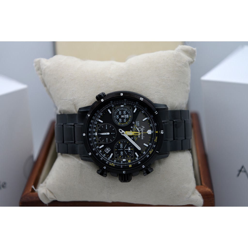 Alexandre Christie AC 6394 Full Black Ceramic for Men Original