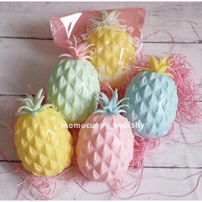 Squishy licensed pastel pineapple squeeze toy ( squishy nanas )