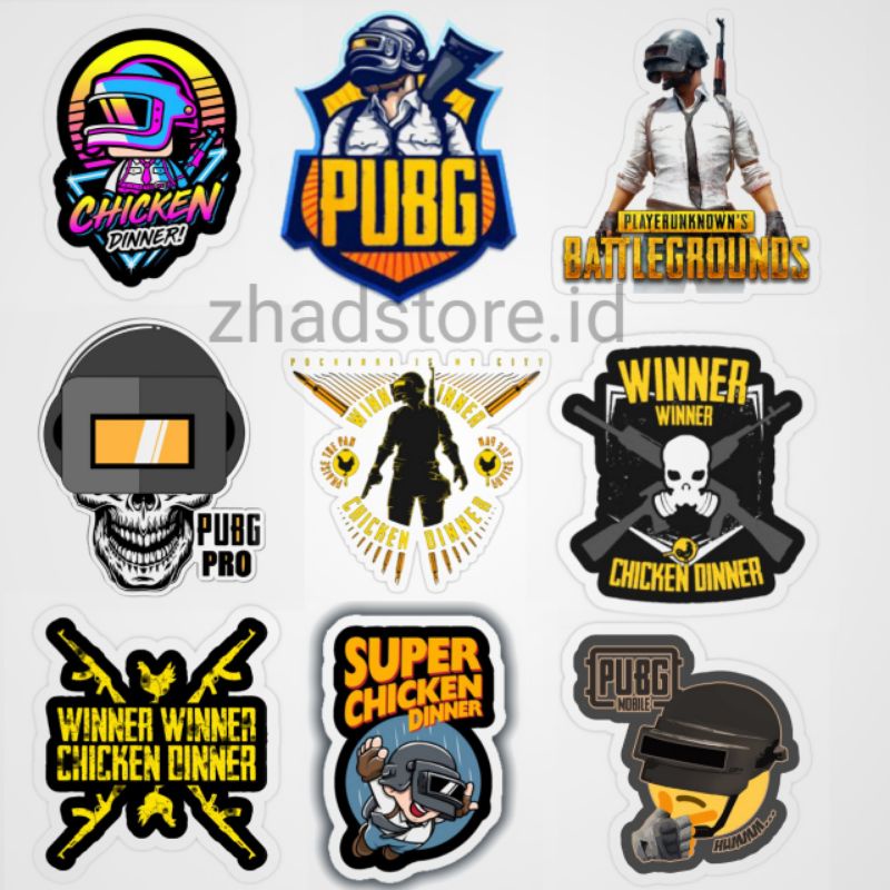 Sticker Stiker Pubg Mobile Gaming untuk case hp Anti air