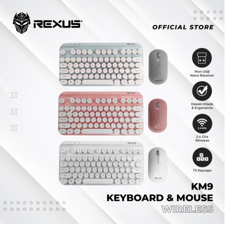 KEYBOARD MOUSE WIRELESS REXUS  KM9 COMBO