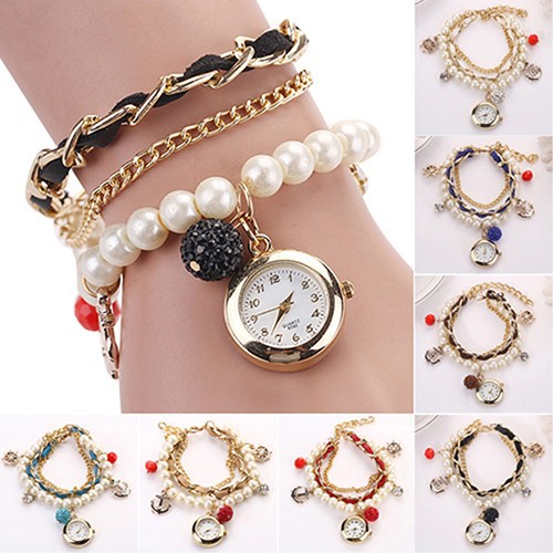 Jam Tangan Quartz Analog Pria Wanita Gelang Jangkar Jam Tangan Quartz Analog Pria Wanita Gelang Jangkar