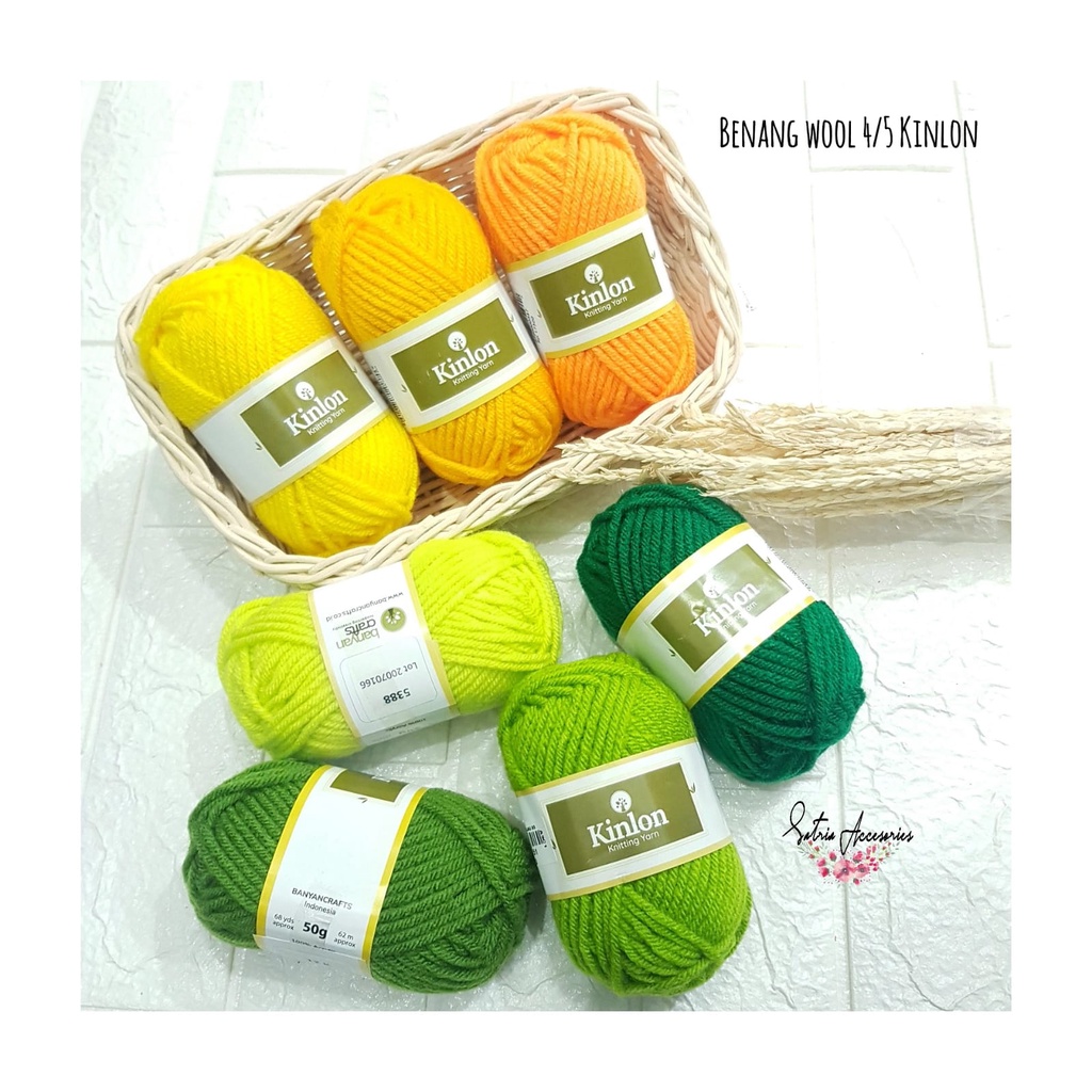 Benang Wool Kinlon Acrylic/Kinlon Knitting Yarn/Benang Rajut Karpet Akrilik Part 3