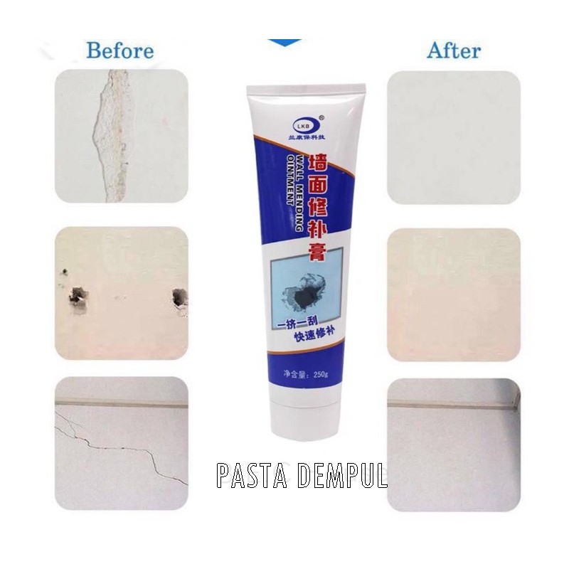 Wall Repair Pasta Dempul Penambal Dinding Cream Instan Water Proof