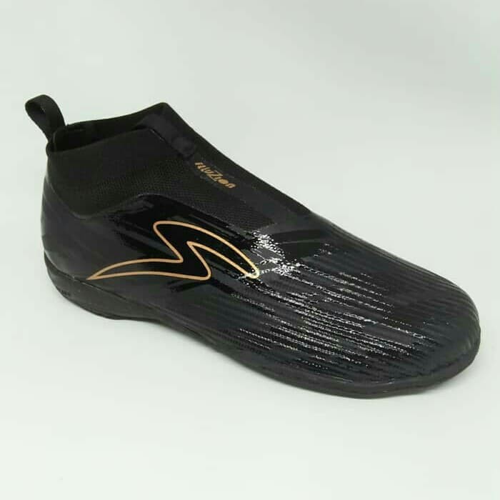 Sepatu Futsal Specs Original Accelerator Illuzion IN Black Tanpa Tali