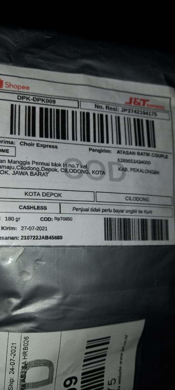 Tey-17 Batik Wanita Asj Sa Hrb026 Kenongo Kemeja Tosca Pendek