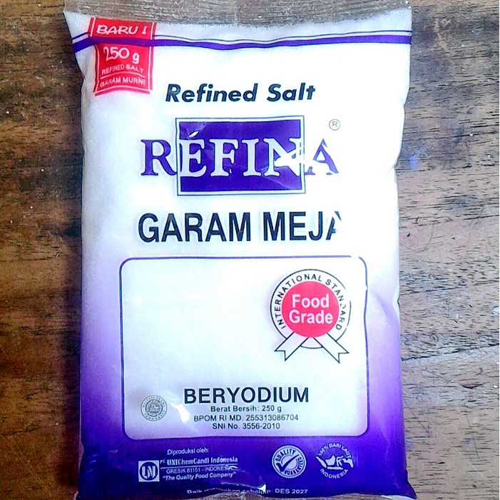 

Garam Meja Dapur Refina 250 gr Beryodium