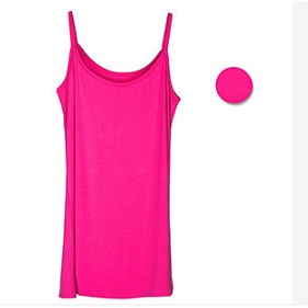 Korean Basic Inner Tanktop Atasan Wanita Polos Tanpa Lengan 2387-Pink Fanta