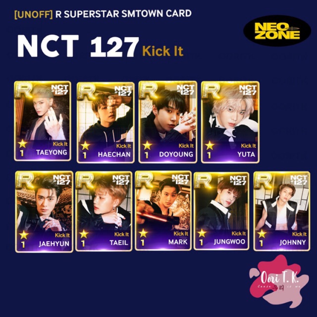 (MIN PEMBELIAN 3PCS - MIX) [Unoff] R CARDS SUPERSTAR SMTOWN NCT 127 "Kick It" PHOTOCARD PC TAEIL TAE