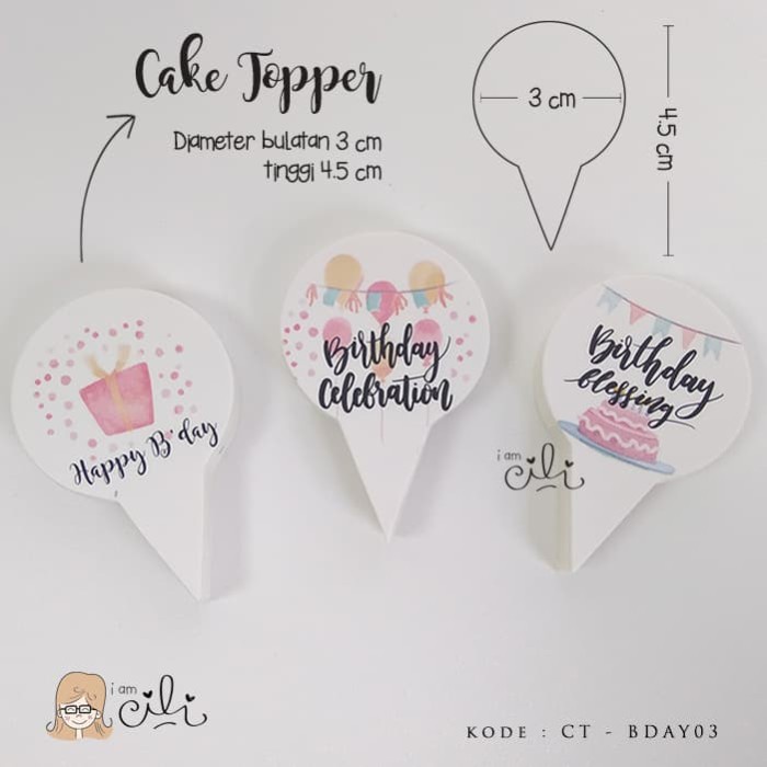 

KUE-PENGHIAS-ALAT- (CT-BDAY03) CAKE TOPPER PENGHIAS KUE CUPCAKE LUCU TEMA ULANG TAHUN -ALAT-