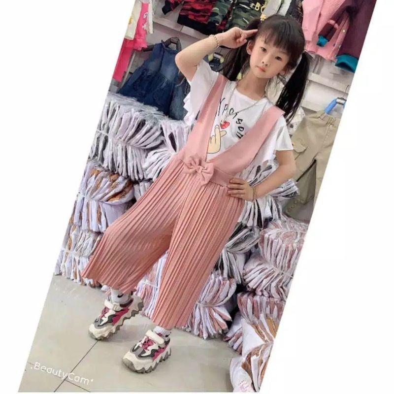 overall plisket import premium (free kaos) 3-4th (coklat)