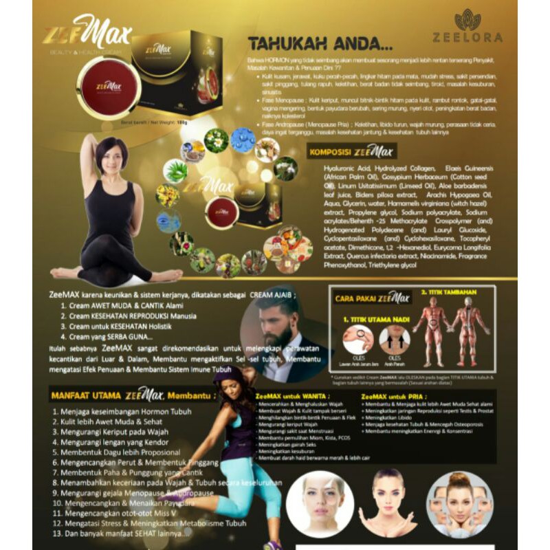 Zeemax Cream Hormone Ajaib dari Zeelora