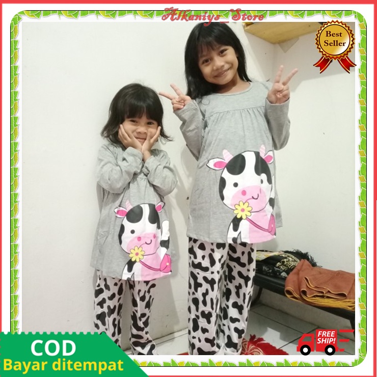 Baju Piyama Zara Kids Size 4-6 Tahun Baju Piyama Anak Perempua Setelan Baju Tidur  EXPORT Quality Ba