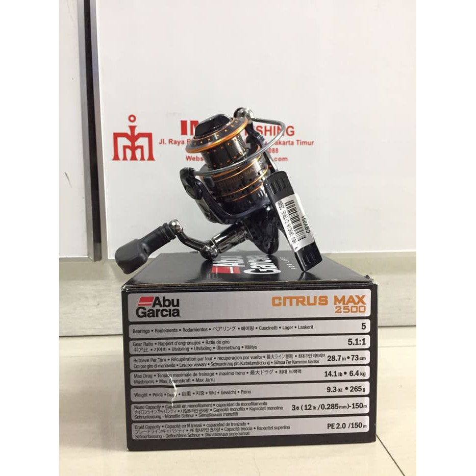 Terbaru Reel ABU GARCIA CITRUS MAX 2500