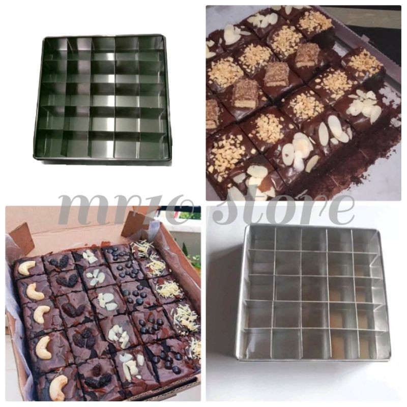 loyang brownies sekat 20x20 isi 25 lubang sekat/loyang sekat