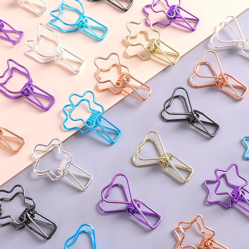 

6pcs Paper Clip Metalic Warna Warni Aesthetic / Klip / Penjepit Kertas