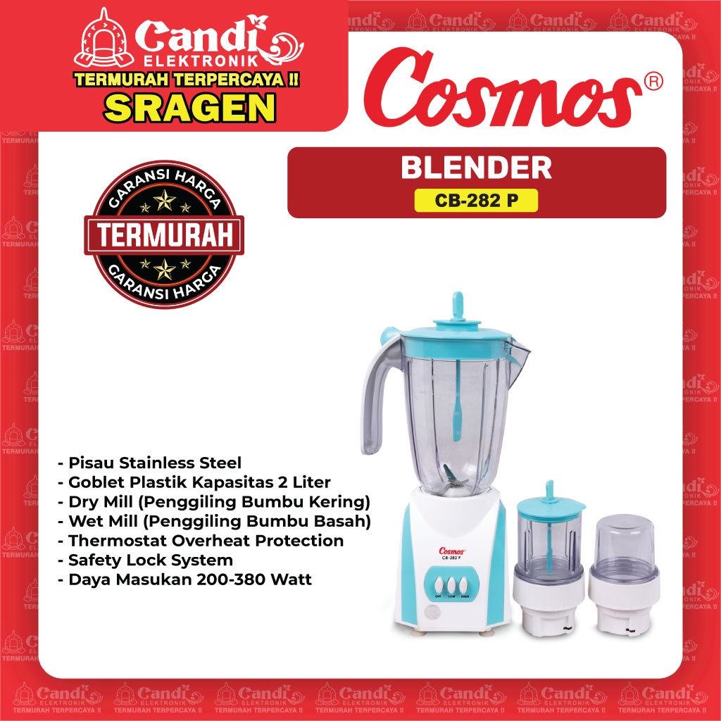 COSMOS Blender 3 In 1 Plastik - CB 282 P