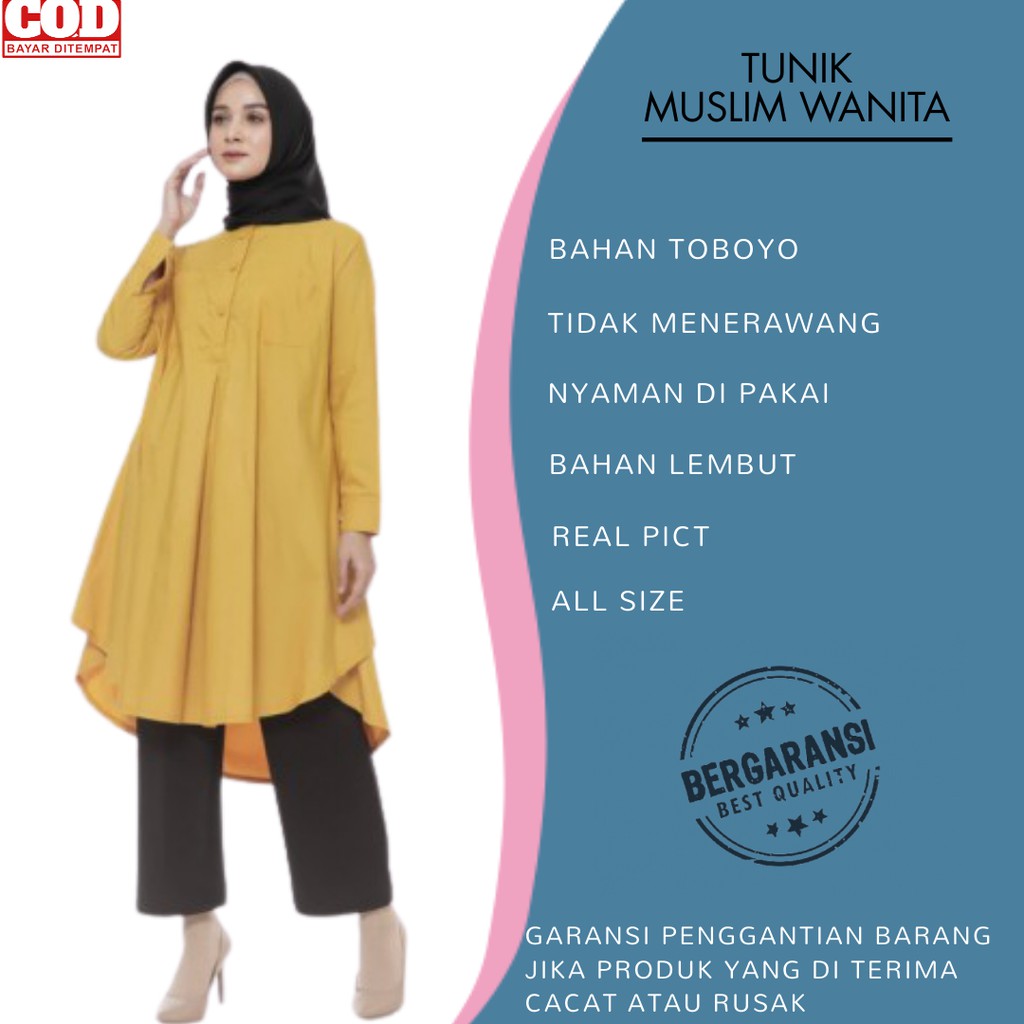 {SIKAT} Baju Atasan Tunik Rajut Rayon Wanita Remaja Muslimah Cantik Lebaran Terbaru 2020 2021