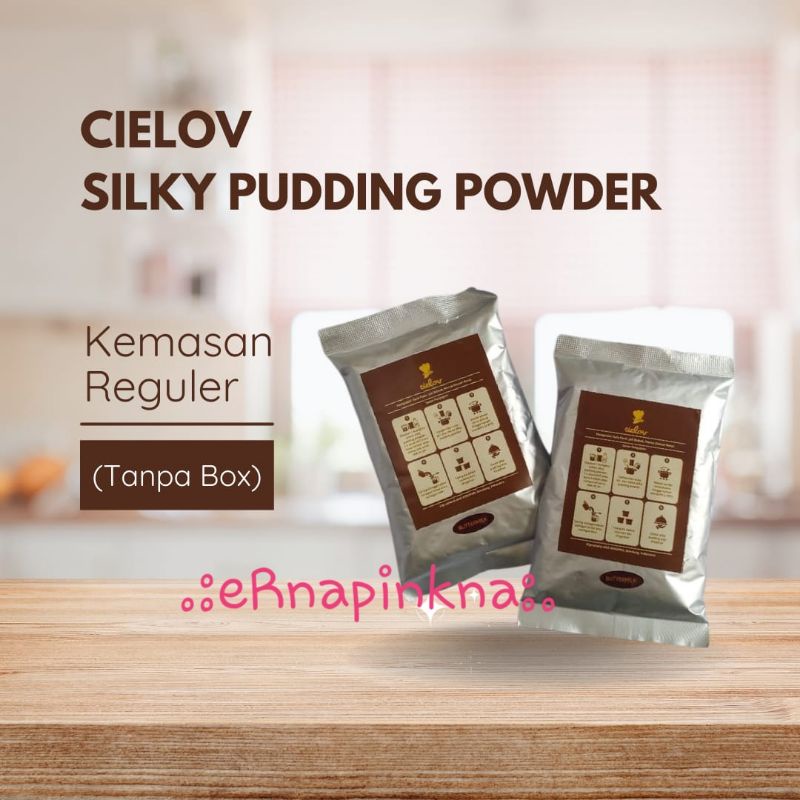 

Silky Pudding Powder CIELOV Alumunium Foil - Puding Sutra CIELOV - CIELOV Premix Silky Pudding