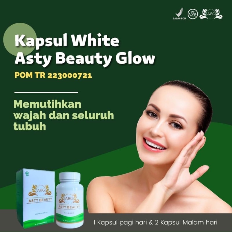 KAPSUL WHITENING ASTY BEAUTY/ KAPSUL BPOM SI KAPSUL GLOW UP/ KAPSUL ABG