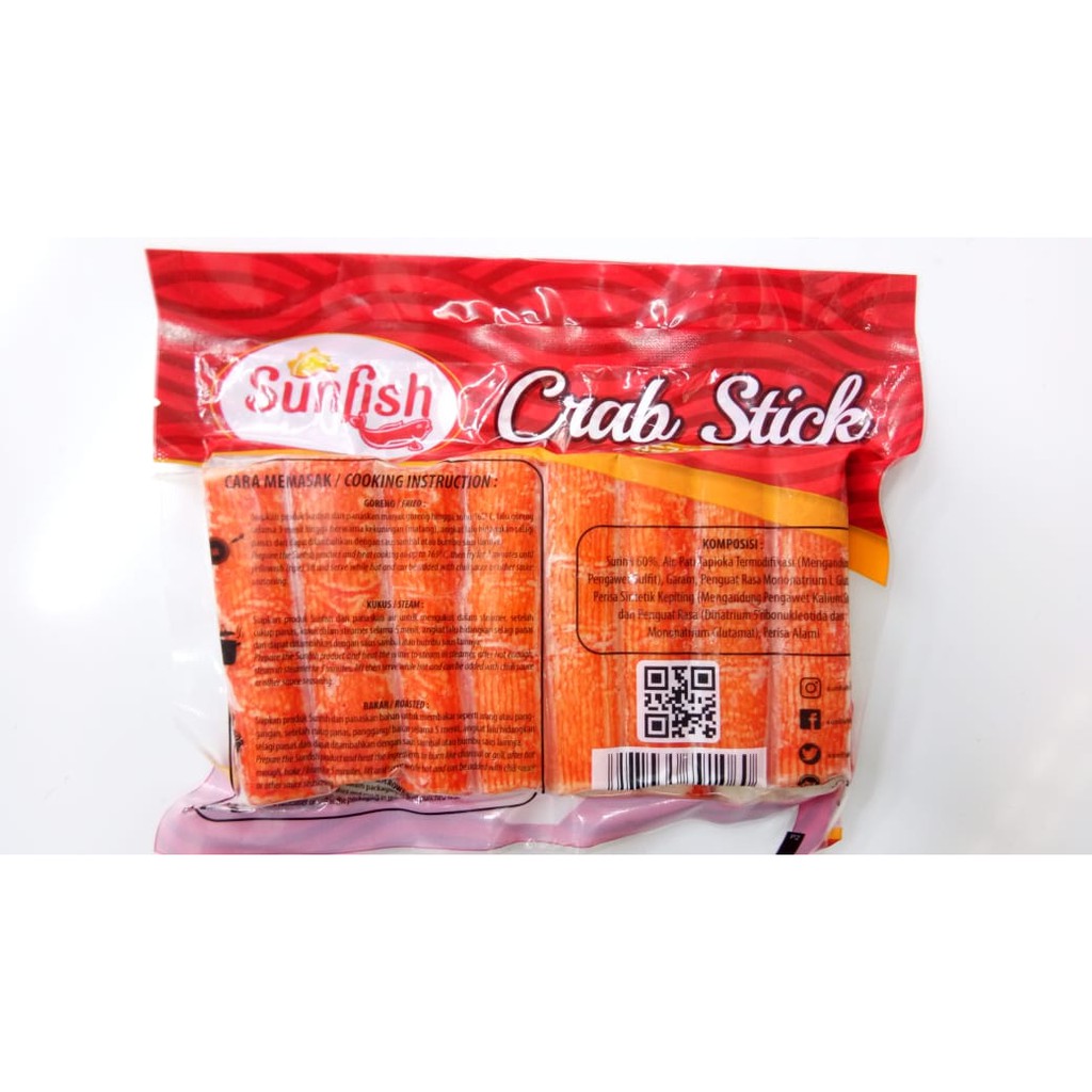 SUNFISH CRAB STICK 250GR OLAHAN IKAN RASA KEPITING BERBENTUK STIK HARGA PROMO SUKIYAKI/STEAMBOAT