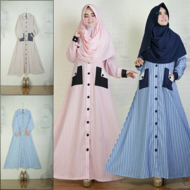 Gamis Linen Saluri