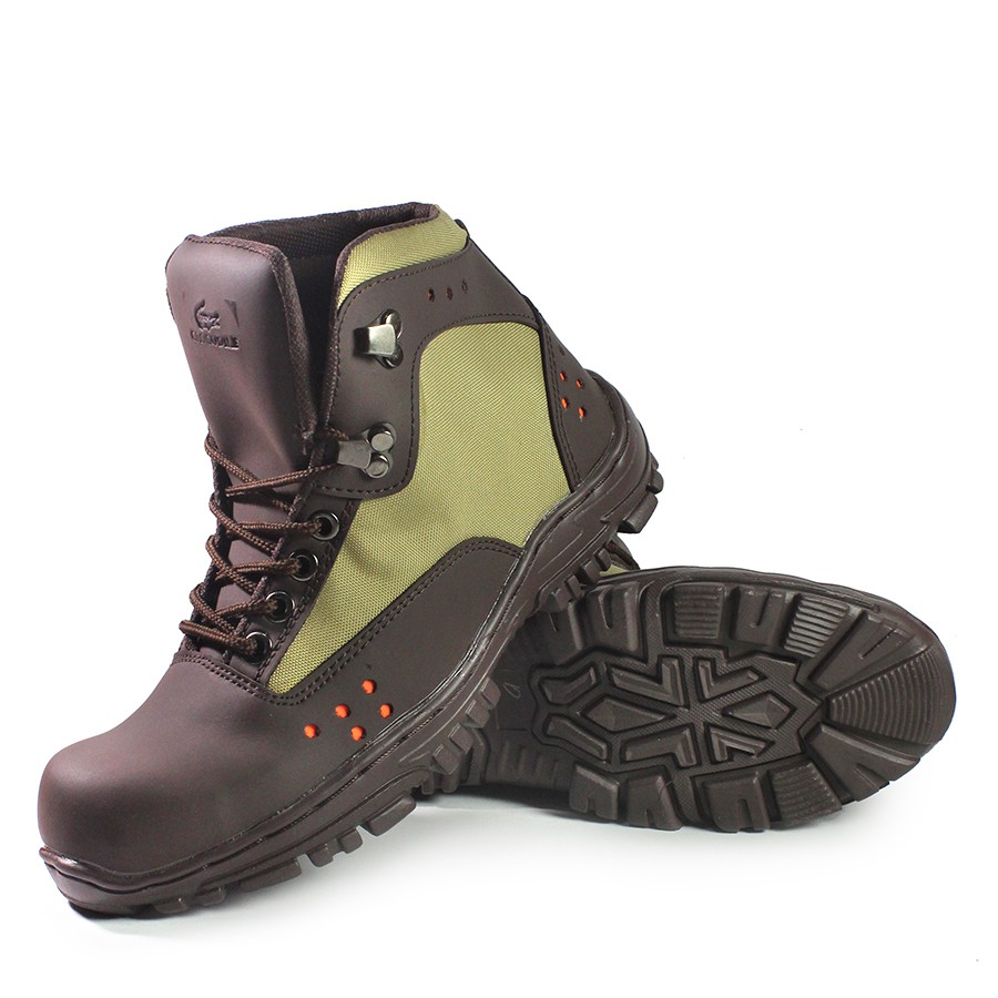 SM88 - Sepatu Safety Boots Murah Pria Crocodile Tanker PDL Coklat Bots Sefty Cowok Kerja Terlaris