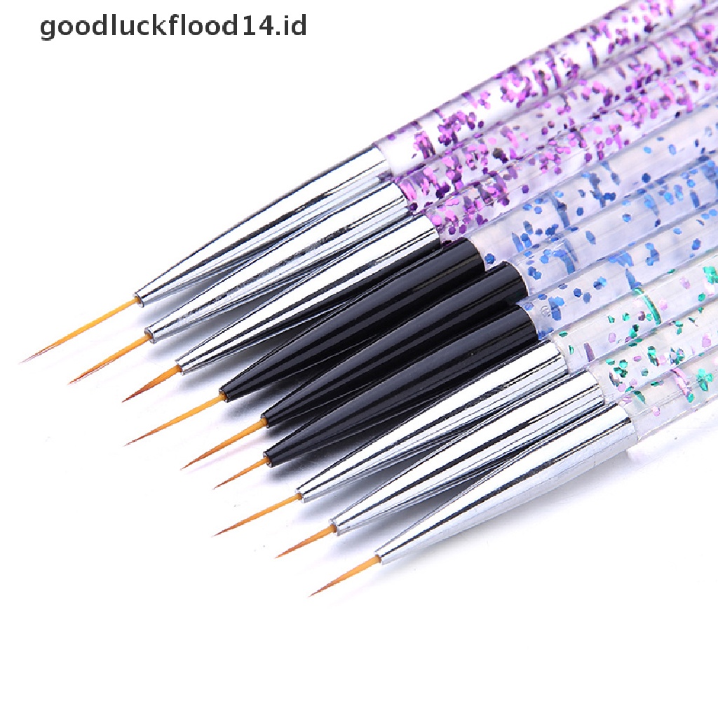 [OOID] 3pcs 7/9/11mm Sequins French Painting Brush Lines DIY Drawing Pen Manicure Tool ID