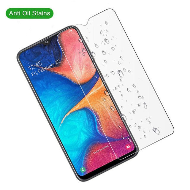 Tempered Glass Layar Clear Samsung A20S + Antigores Tempered Glass Camera Back Lens