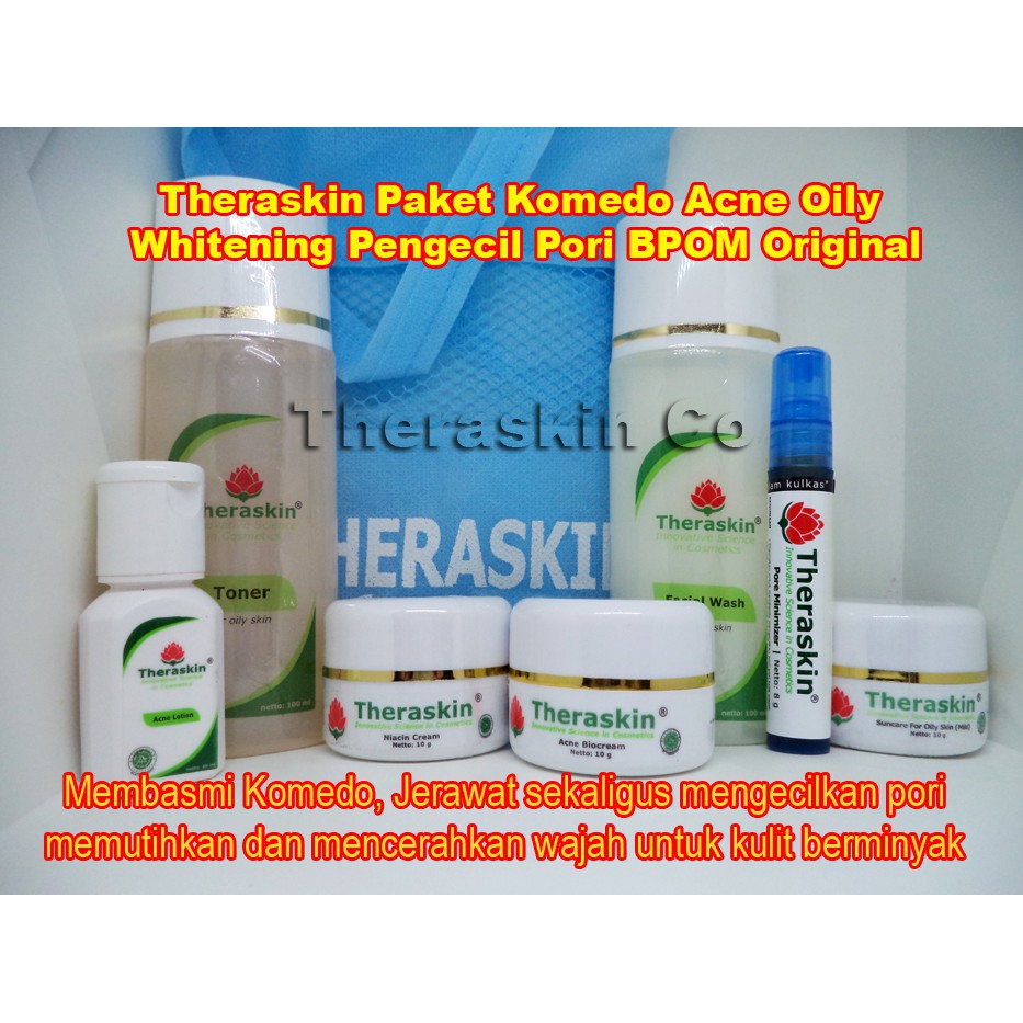 Cream Theraskin Paket Komedo Acne Oily Whitening Pengecil Pori Bpom Original Untuk Kulit Berminyak Shopee Indonesia