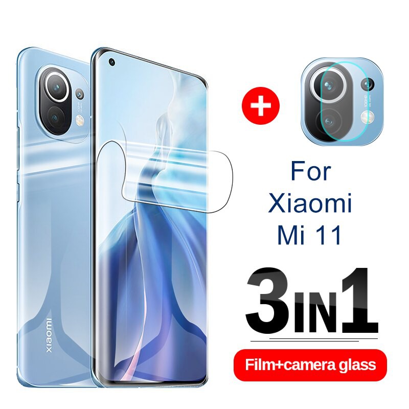 Pelindung Layar Xiaomi Mi 11 Xiaomi 11 Lite Xiaomi 11 Ultra paket 3 in 1 bahan hydrogel