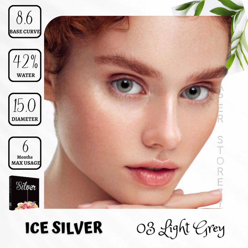 SOFTLENS ICE SILVER DIA. 16.00mm NORMAL &amp; MINUS | BEST SELLER