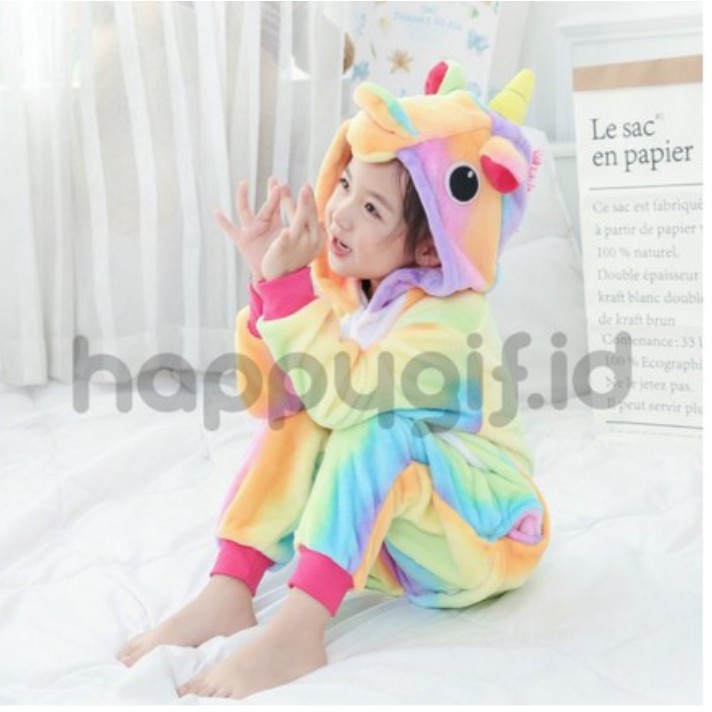 BAJU KOSTUM ONESIE PIYAMA KIGURUMI ANAK KID UNICORN 1