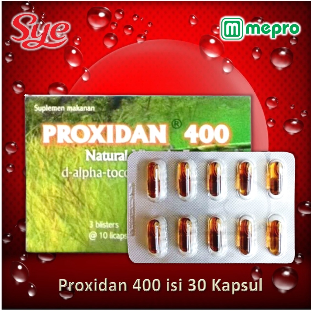 BPOM PROXIDAN 400 IU ISI 30 KAPSUL / VITAMIN E PROXIDAN / SYE