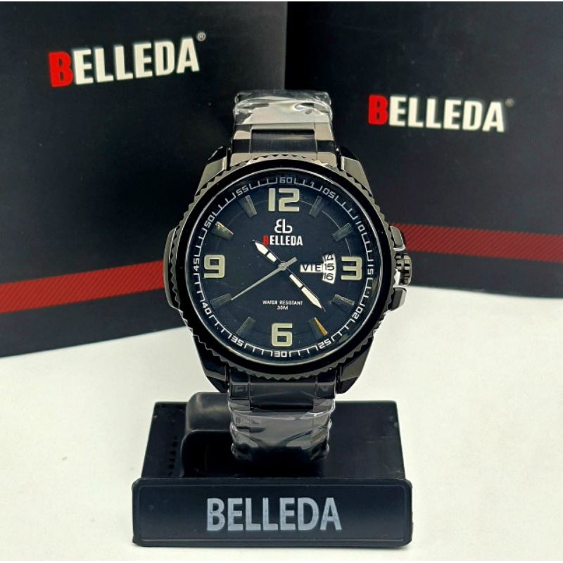 Jam tangan Pria terbaru  Belleda 9035  STAINLES STEEL