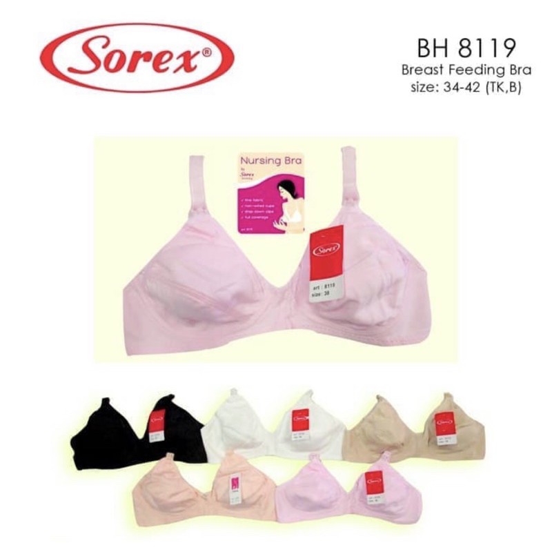 SOREX  Bra | BH Menyusui 8119 Tanpa Kawat, Tanpa Busa