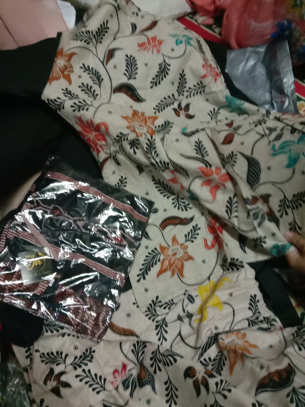 M-l-xl-xxl Batik Tunik Wanita Asj Sa Hrb026 Kenongo Pekalongan Sogan Tulis