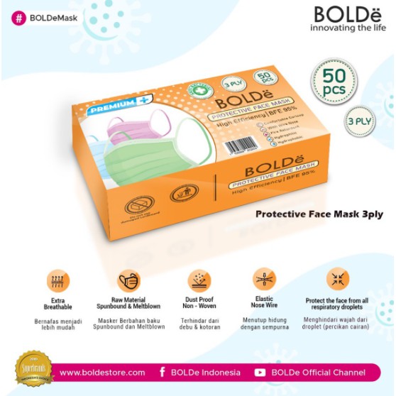 BOLDe Masker Premium Plus Setara Medis 50/box