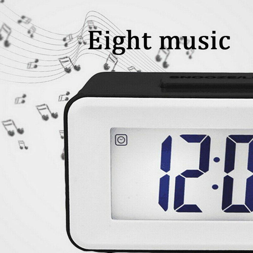 Solighter Jam Alarm Digital Dengan Lampu Malam LED, Termometer, Kalender