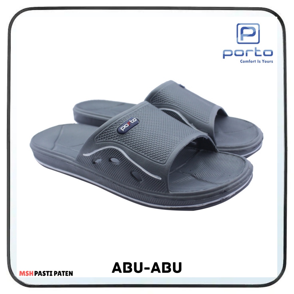 SANDAL SEHARI HARI MODEL SELOP PRIA DEWASA PORTO 1002 ORI UKURAN 39-43 BAHAN KARET