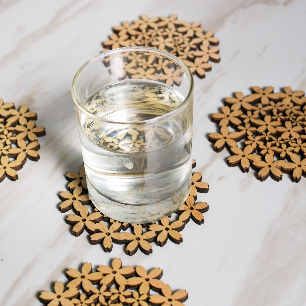 ERGOO Tatakan Gelas Kayu Ergoo / Wooden Coester