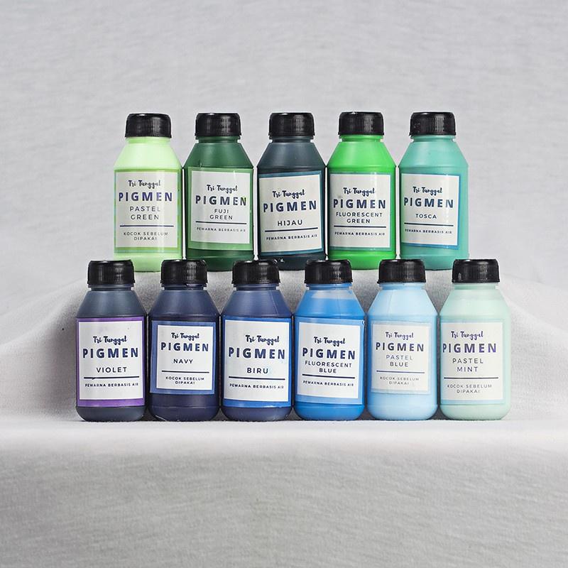PAKET PIGMEN 60gr Warna Komplit 32pc - Pewarna Sablon Pigment Color Stabilo Slime Waterbased Tie Dye Pigment Cat Warna Warni Air Cairan Liquid Paint Perlengkapan Gambar Mewarna Lukis Tri Tunggal Malang