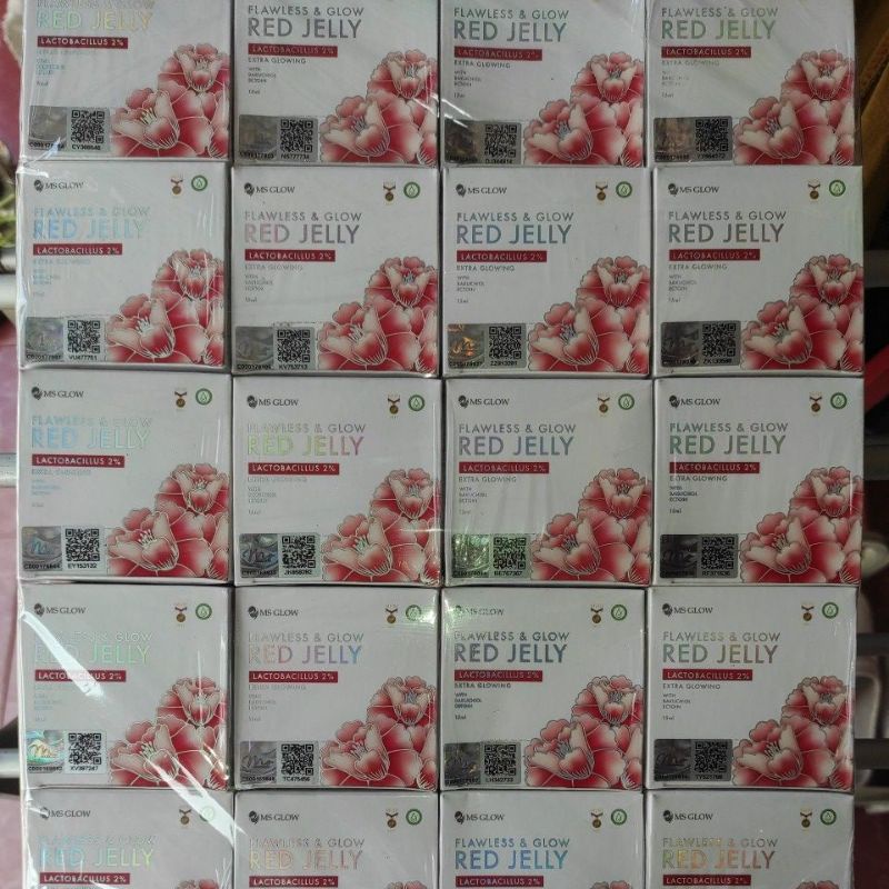 RED JELLY MS GLOW KEMASAN BARU BARCODE MS GLOW