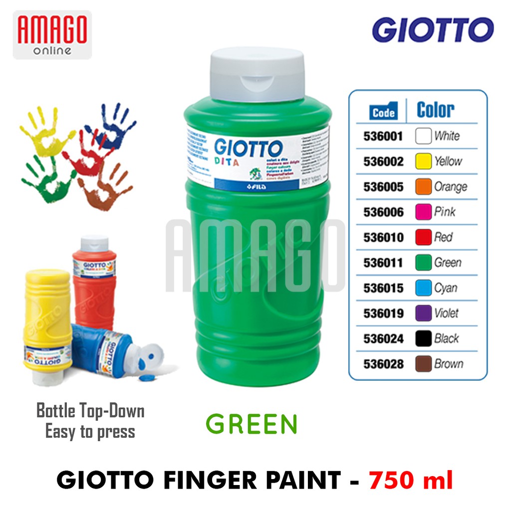 GIOTTO FINGER PAINT - GREEN - 750 ml - 536011