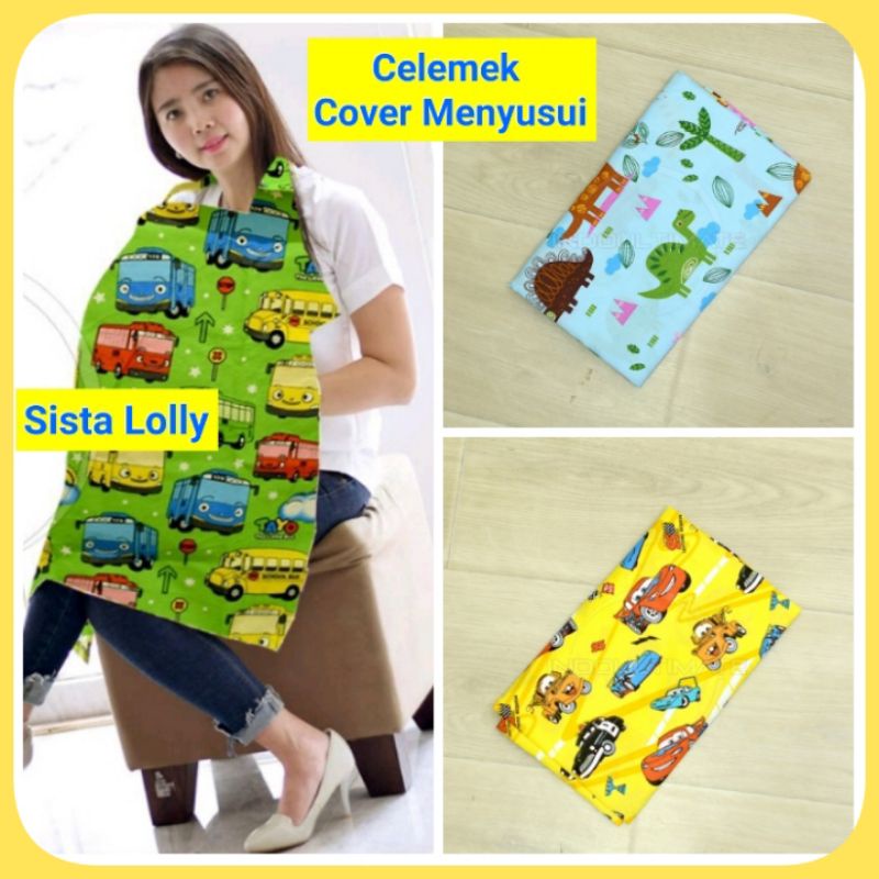 Celemek Apron Cover Baju Penutup Busui Ibu Mama Menyusui Breastfeeding ASI Bayi Baby