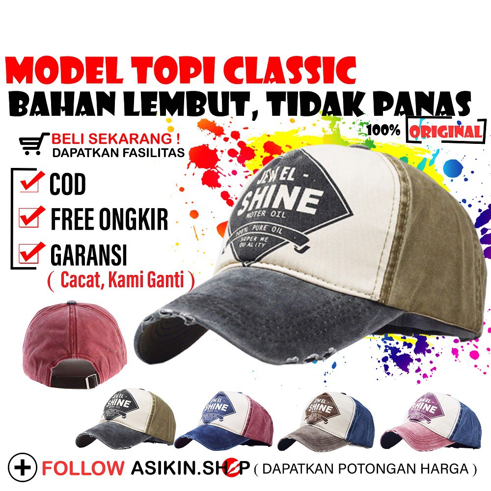 Topi Pria Cowok Baseball Distro Snapback Trucker Outdoor