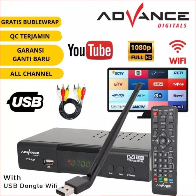 Set Top Box Advance STP-A01 Set Top Box TV Digital Free Dongle WiFi